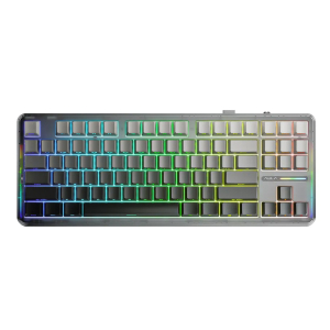 Bàn phím cơ Aula 3-Mode F87 PRO Black Gradient (Grey Wood V4 switch)
