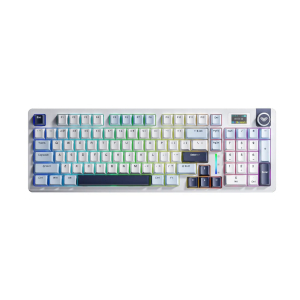 Bàn phím cơ Aula 3-Mode S98 PRO Xanh Dương + Trắng + Tím Đậm (Caramel Latte switch)