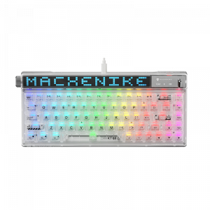 Bàn phím cơ Wireless Mechanical KT68 Pro White (Three-mode)