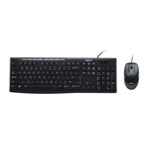 Bộ bàn phím chuột có dây Logitech MK200 (Đen)