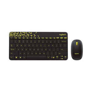 Bộ bàn phím chuột không dây Logitech MK240 (Black-Chartreuse)