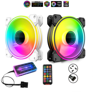 Bộ Fan Case Coolmoon V7 RGB (5 Fan, Hub, Remote)