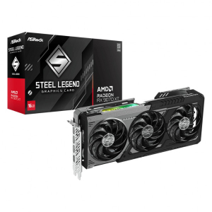 Card đồ họa ASRock AMD Radeon RX 9070 XT Steel Legend Dark 16GB