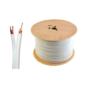 Dây đồng trục TAESUNG RG59 (Liền nguồn CCS 0.9 Cu dầu, 200m/cuộn, 502772, DTRG59CCS200)