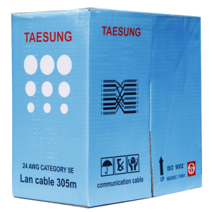 Dây mạng Taesung Cat5E FTP Hợp kim (Băng nhôm, Trắng)
