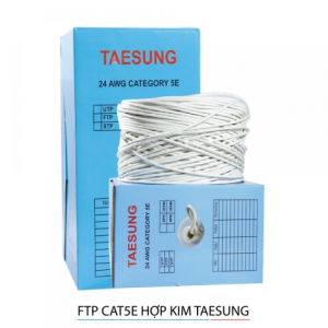 Dây mạng Taesung Cat5E UTP Hợp kim (Trắng)