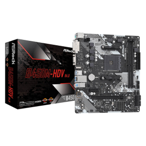 Mainboard ASRock B450M-HDV R4.0 (AMD AM4, mATX, 2 khe DDR4)