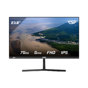 Màn hình 24-inch VSP V2407S (23.8" IPS 75Hz, Full Viền, FHD, VGA, HDMI, Black)