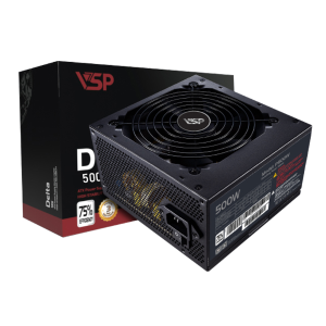 Nguồn PC VSP Delta P500 (500 W, Standard, Non‑Modular, ATX, Đen)