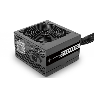 Nguồn PC KENOO ESPORT E450 (450W, Standard, Non‑Modular, ATX, Đen/Bạc)