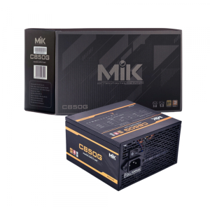 Nguồn PC MIK C850G (850 W, 80 Plus Gold, Non‑Modular, ATX, Đen)