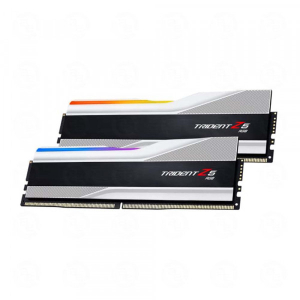 Ram PC G.Skill Trident Z5 Silver 64GB (DDR5, 6000MHz, 2x32GB, RGB, F5-6000J3238G32GX2-TZ5RS)