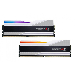 Ram PC G.Skill Trident Z5 Silver 64GB (DDR5, 6400MHz, 2x32GB, RGB, F5-6400J3239G32GX2-TZ5RS)