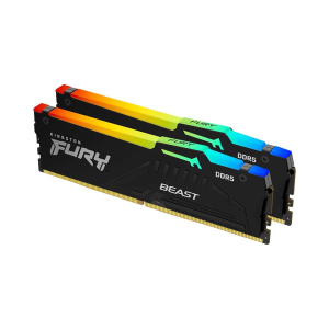 Ram PC Kingston Fury Beast 64GB (DDR5, 6000Mhz, 2x32GB, RGB, KF560C30BBAK2-64)