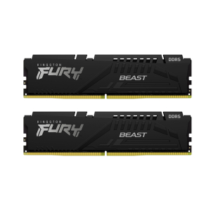 Ram PC Kingston Fury Beast Black 64GB (DDR5, 5600Mhz, 2x32GB, RGB, KF556C36BBEK2-64)