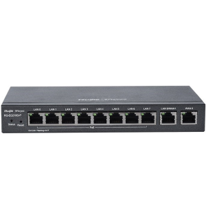 Thiết bị cân bằng tải Ruijie Reyee RG-EG210G-P (Cloud Mananged, 10-Port Gigabit (8 PoE+ Out, Max 4 xWAN), 200 User)
