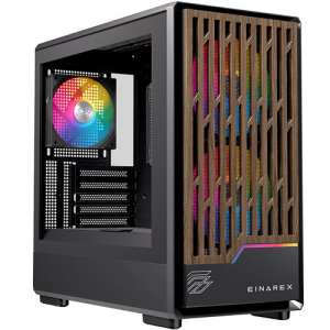 Vỏ Case EINAREX PM400 RGB Black (Mini Tower, m-ATX, Màu Đen)