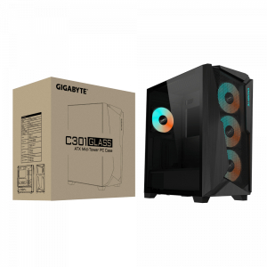 Vỏ Case GIGABYTE C301 Glass Black (ATX)