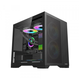 Vỏ Case MIK LV12 Mini Flow Black (Mini-ITX)