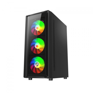 Vỏ Case VITRA CERES V305-G Black (M-ATX, 3 Fan RGB, Màu Đen)