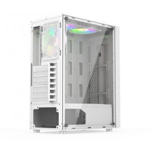Vỏ Case VITRA CERES V308 White (ATX, 1 Fan RGB, Màu Trắng)