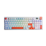 Bàn phím cơ Aula 3-Mode S98 PRO Xanh Dương + Trắng + Cam (Nimbus V3 switch)