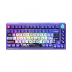 Bàn phím không dây Machenike K600T-B82 (Tri-mode RGB, White Purple - Shirasaiko)