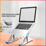 Giá đỡ laptop bằng nhôm hỗ trợ tản nhiệt, điều chỉnh độ cao, gấp gọn
