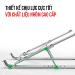 Giá đỡ laptop bằng nhôm hỗ trợ tản nhiệt, điều chỉnh độ cao, gấp gọn