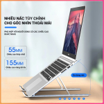 Giá đỡ laptop bằng nhôm hỗ trợ tản nhiệt, điều chỉnh độ cao, gấp gọn