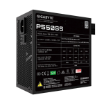 Nguồn PC Gigabyte P550SS (550W, 80 Plus Silver, Non‑Modular, ATX, Đen)