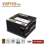 Nguồn PC VSP VGP750BRU PRO (750 W, 80 Plus Bronze, Non‑Modular, ATX, Đen)