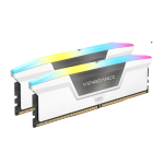 Ram PC Corsair Vengeance White 64GB (DDR5, 5200MHz, 2x32GB, RGB, CMH64GX5M2B5200C40W)