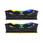 Ram PC TeamGroup T-Force Delta Black 64GB (DDR5, 6000MHz, 2x32GB, RGB)