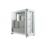 Vỏ Case Corsair iCUE 4000X RGB White (ATX, 3 Fan RGB)