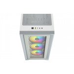 Vỏ Case Corsair iCUE 4000X RGB White (ATX, 3 Fan RGB)