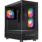 Vỏ Case EINAREX S500 RGB Black (Mini Tower, m-ATX, Màu Đen)