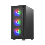 Vỏ Case KENOO ESPORT AF302 (Mini Tower, m-ATX, 3 Fan, Màu Đen)