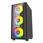 Vỏ Case KENOO ESPORT K300 (Mini Tower, m-ATX, 3 Fan, Màu Đen)