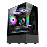 Vỏ Case KENOO ESPORT MK100 (Mini Tower, m-ATX, Màu Đen)