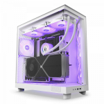 Vỏ Case NZXT H6 Flow RGB White (Mid Tower, ATX, CC-H61FW-R1)