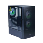 Vỏ Case SAMA 3307 Black (Mid Tower, ATX, 3 Fan RGB, Đen)