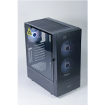 Vỏ Case SAMA 3307 Black (Mid Tower, ATX, 3 Fan RGB, Đen)