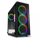 Vỏ Case Sharkoon TG4M RGB (Mid Tower, ATX, Màu Đen)