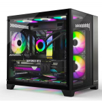 Vỏ Case VITRA CRYSTAL S1 Black (M-ATX, Rad 240, Màu Đen)
