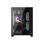 Vỏ Case VITRA CRYSTAL S1 Lite Black (M-ATX, Rad 240, Màu Đen)