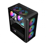 Vỏ Case VITRA SAPHIRA AX10 Black (ATX, 3 Fan RGB, Màu Đen)