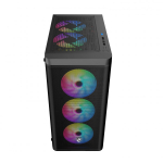 Vỏ Case VITRA SAPHIRA AX10 Black (ATX, 3 Fan RGB, Màu Đen)