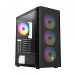 Vỏ Case VITRA SAPHIRA AX15 Black (ATX, 3 Fan RGB, Màu Đen)