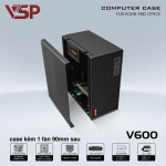 Vỏ máy tính VSP V600 (Mid Tower, Kèm 1 Fan, Màu Đen)